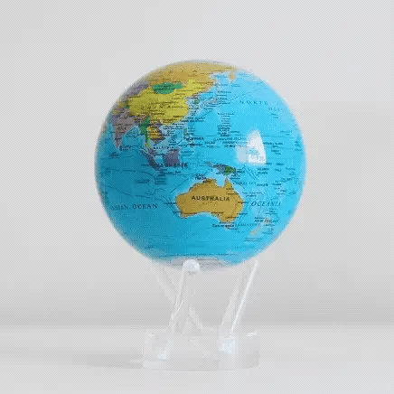 Ocean Blue Political Globe