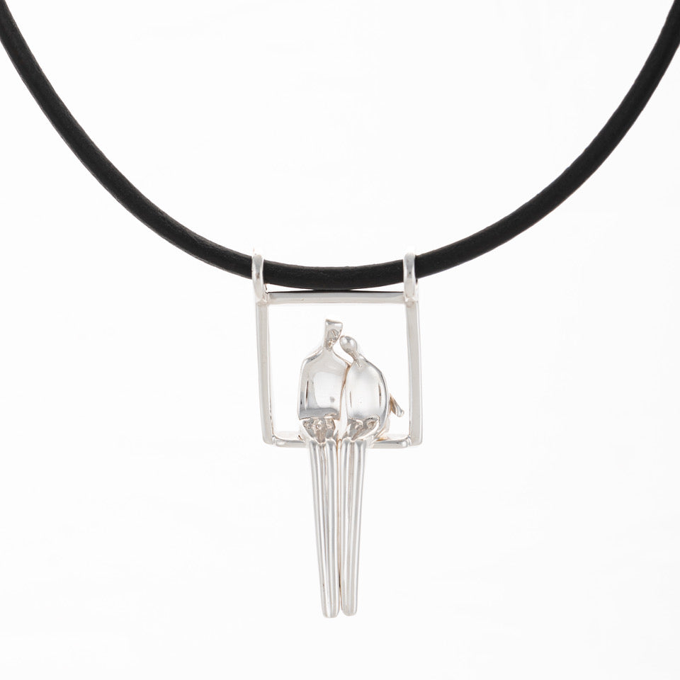 Couple Pendant in Sterling Silver