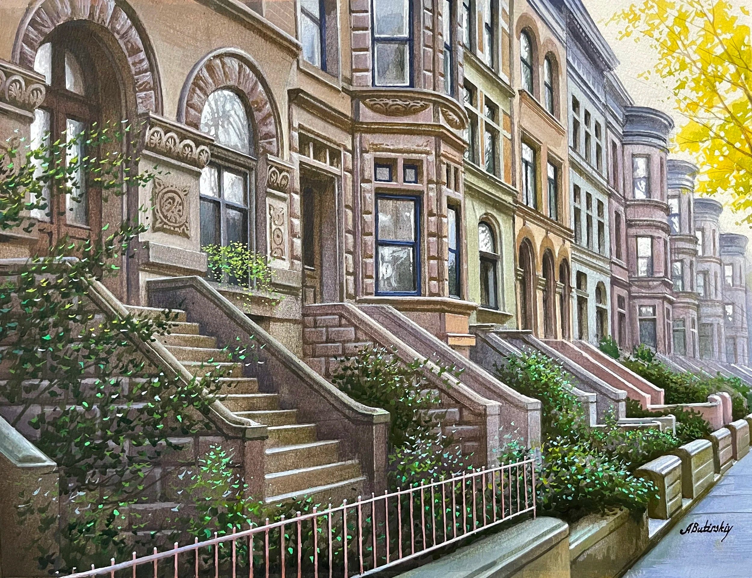 Colorful Brownstones of NY