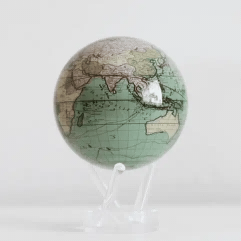 Antique Cassini Green Globe