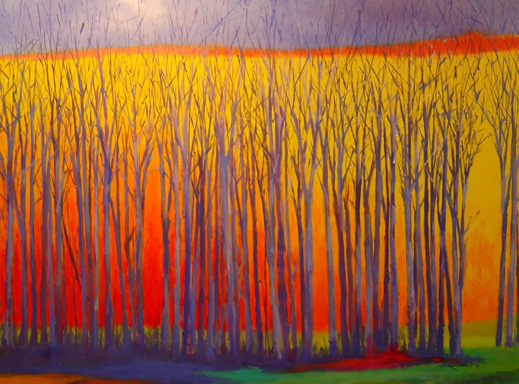 Bare Blue Trees