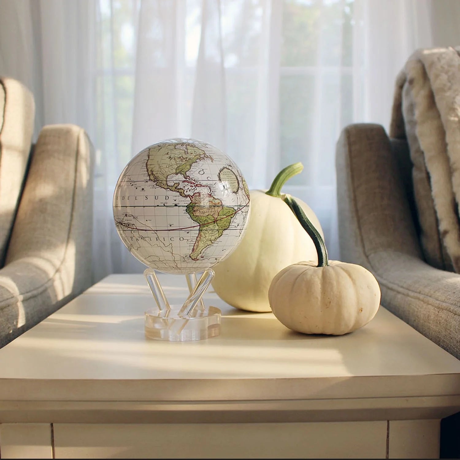 Antique Cassini White Globe
