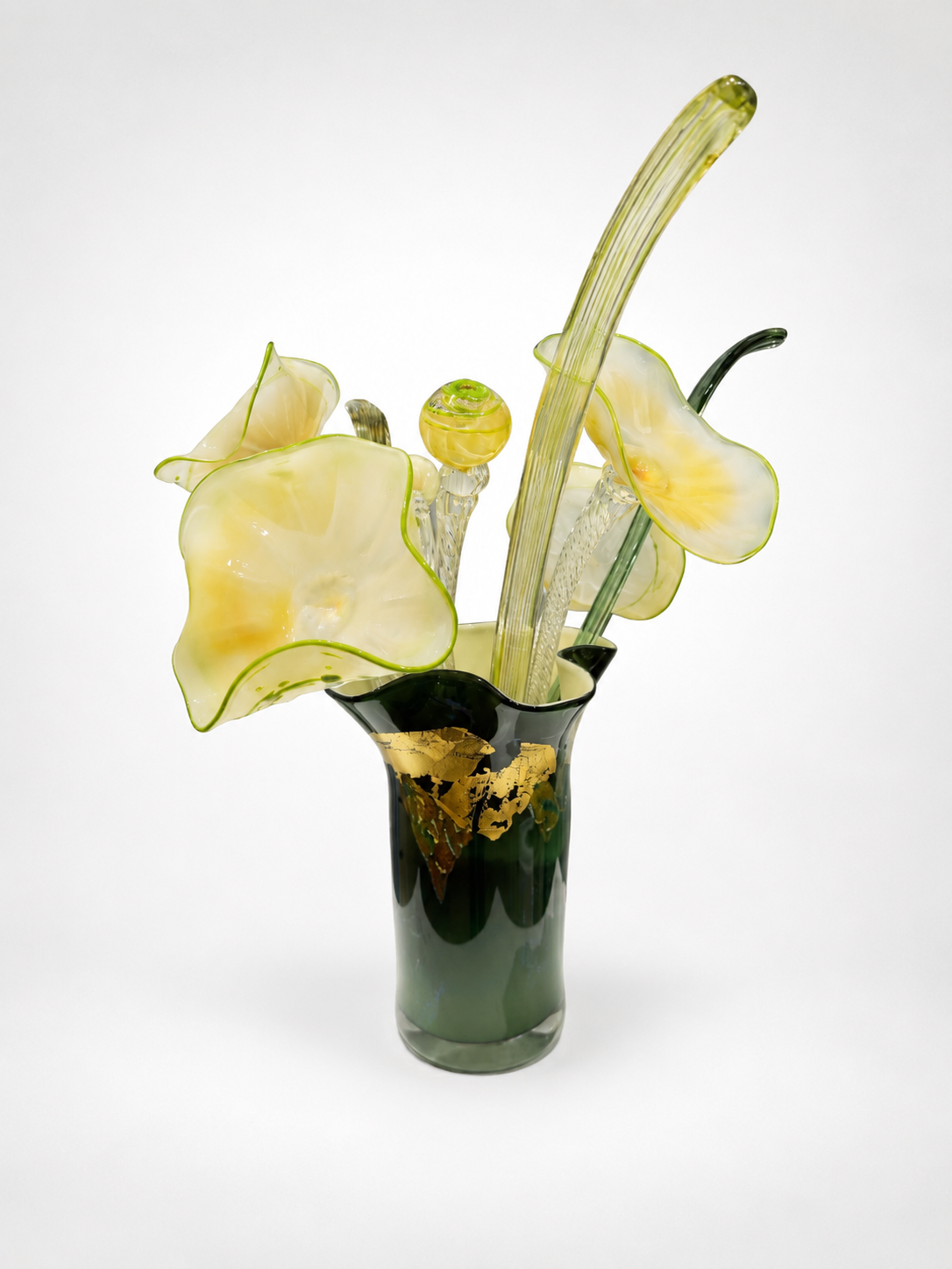 Floral Set with Emerald Vase