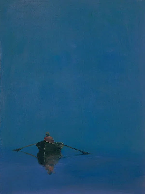 Rowboat on Blue