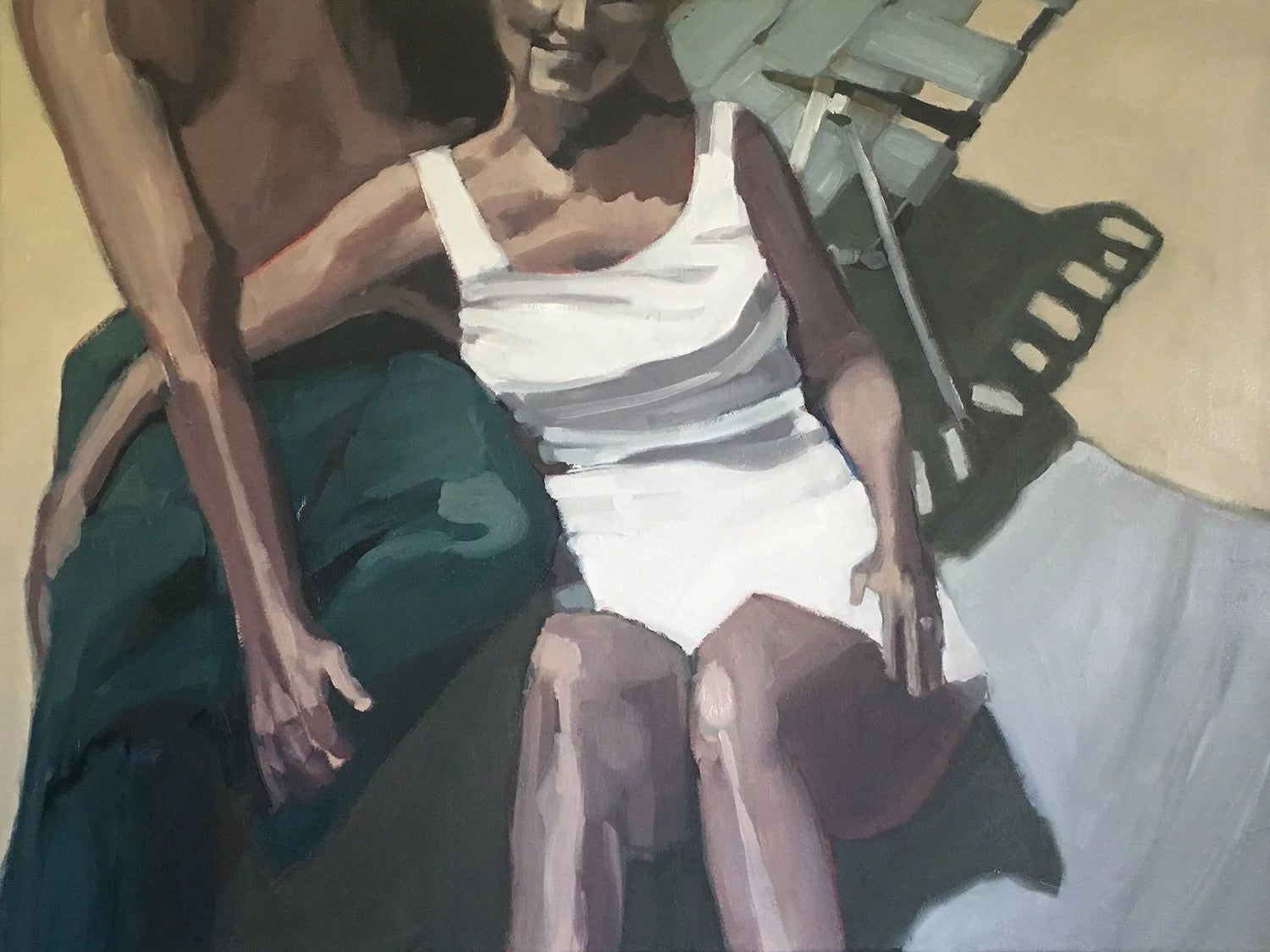 Beach Couple with Chair