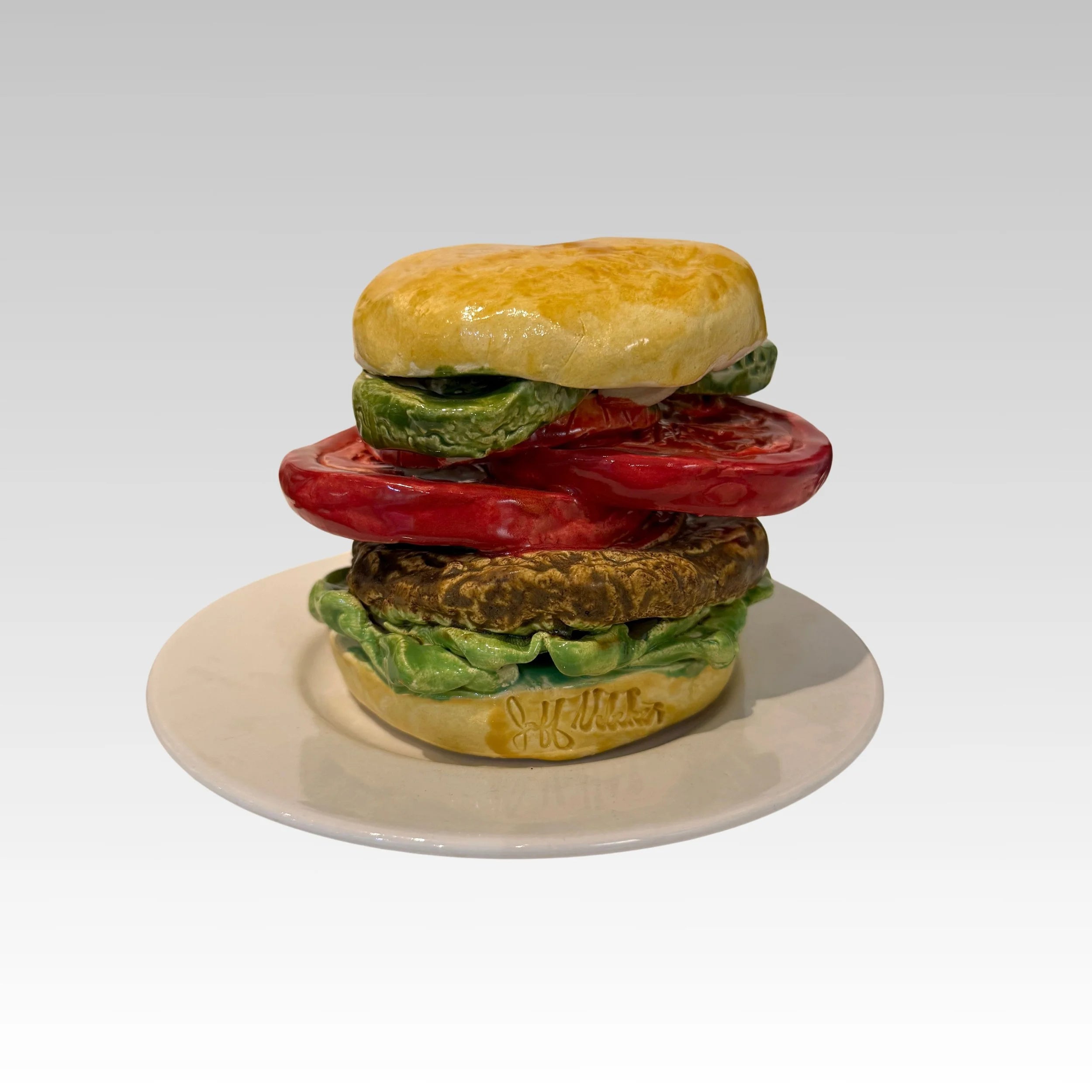 Burger on Plate