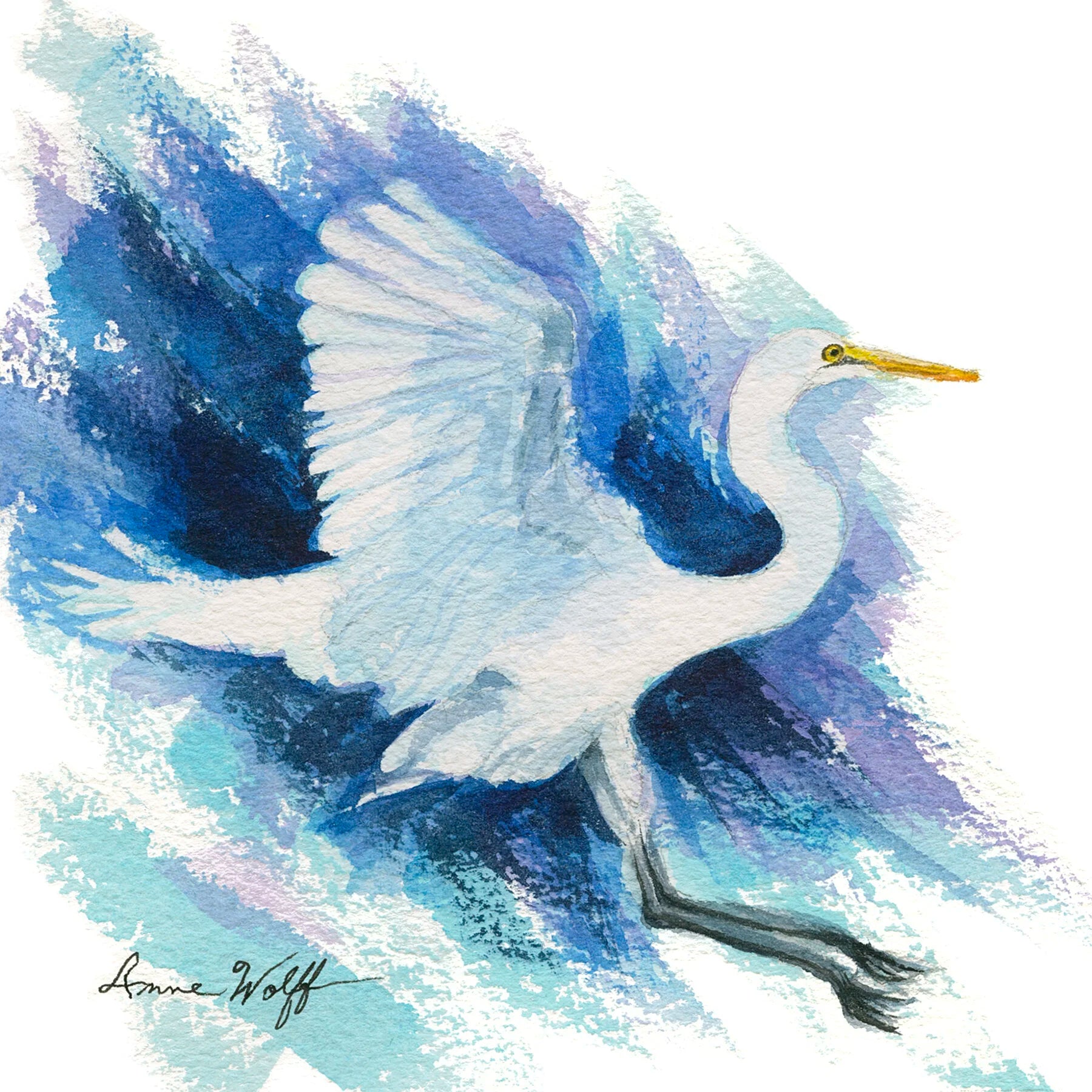 Landing Egret