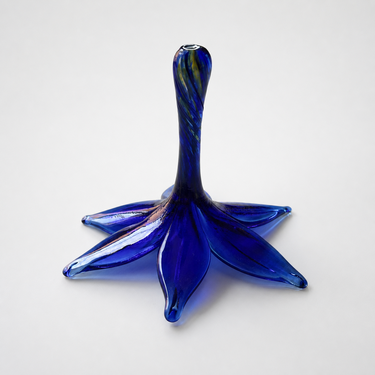 Mundgeblasener Glas-Blumen-Ringhalter