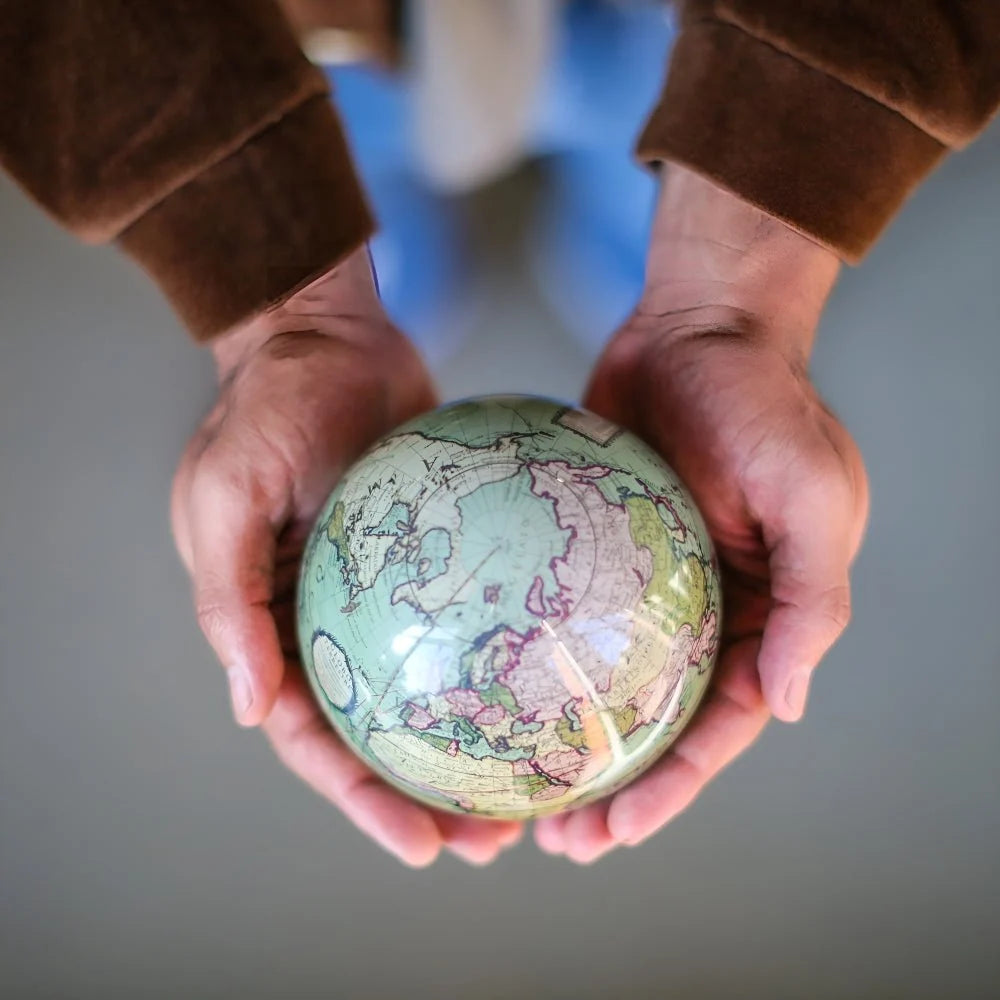 Antique Cassini Green Globe