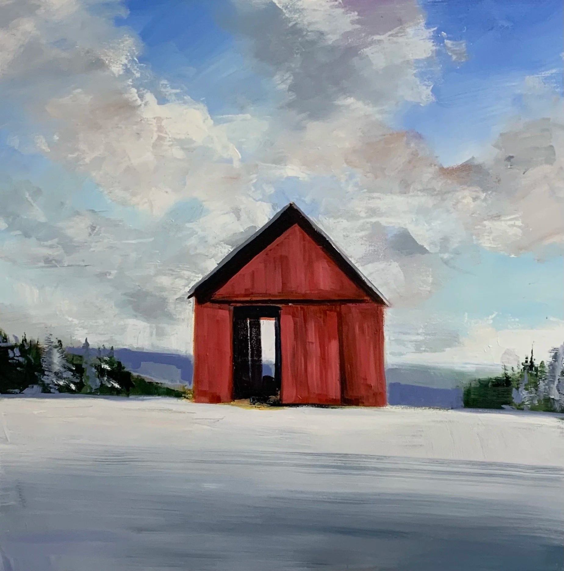 Red Winter Barn