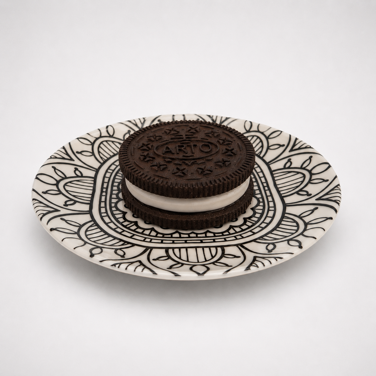 Oreo on Mandala Plate