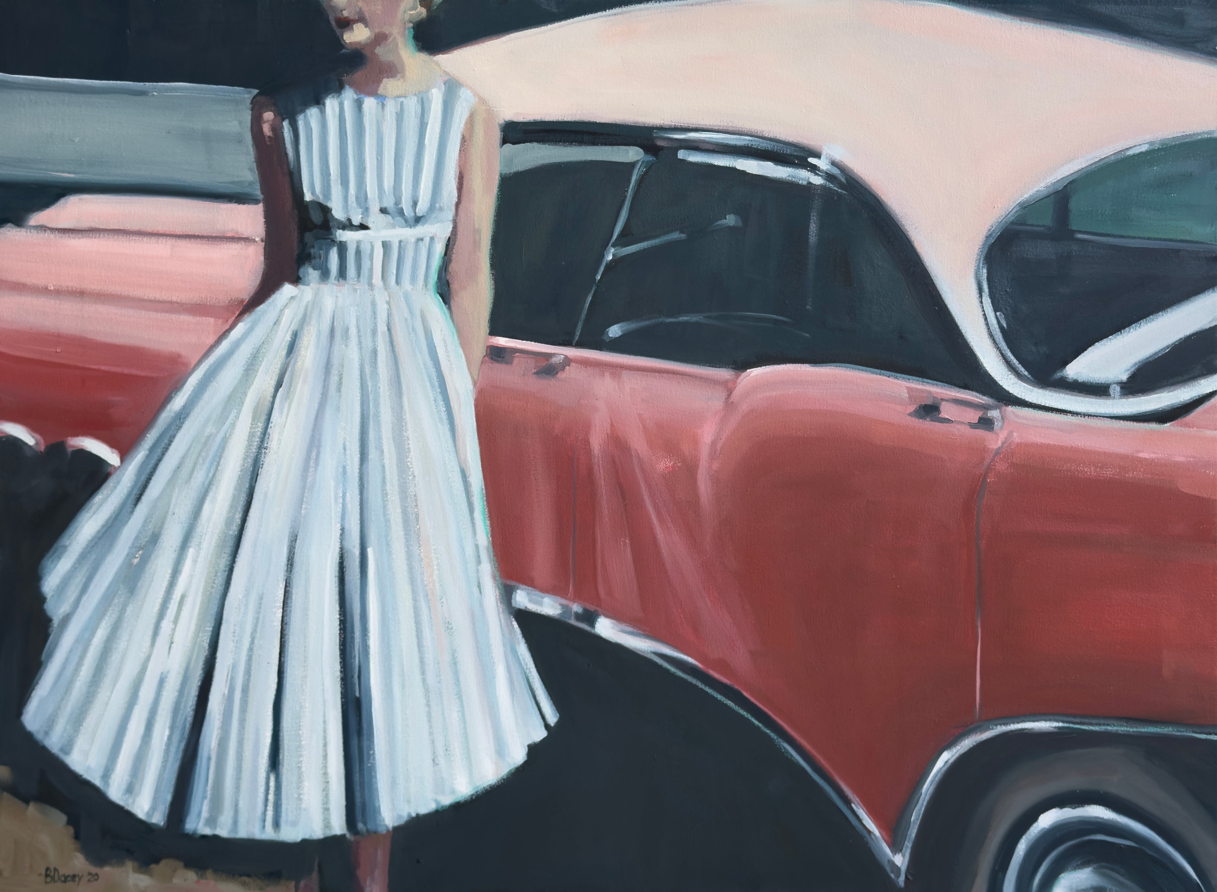 Femme avec une voiture