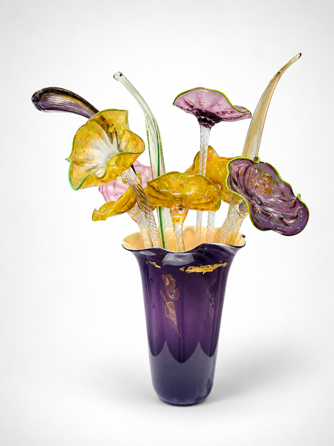 Floral Set with Amethyst Vase
