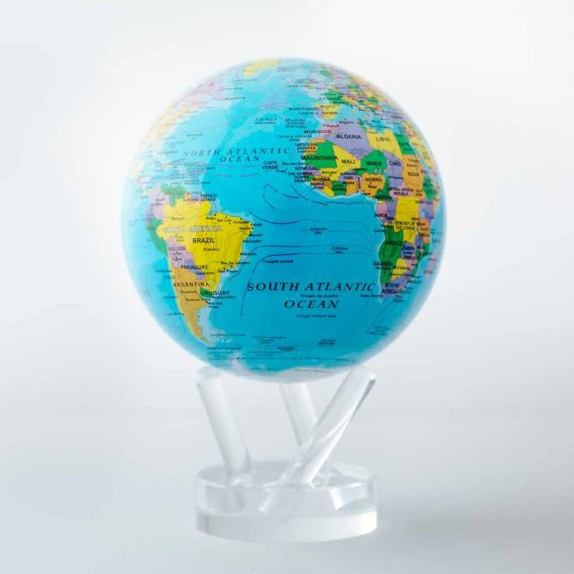 Ocean Blue Political Globe