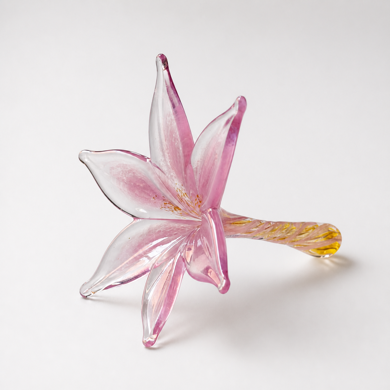 Mundgeblasener Glas-Blumen-Ringhalter