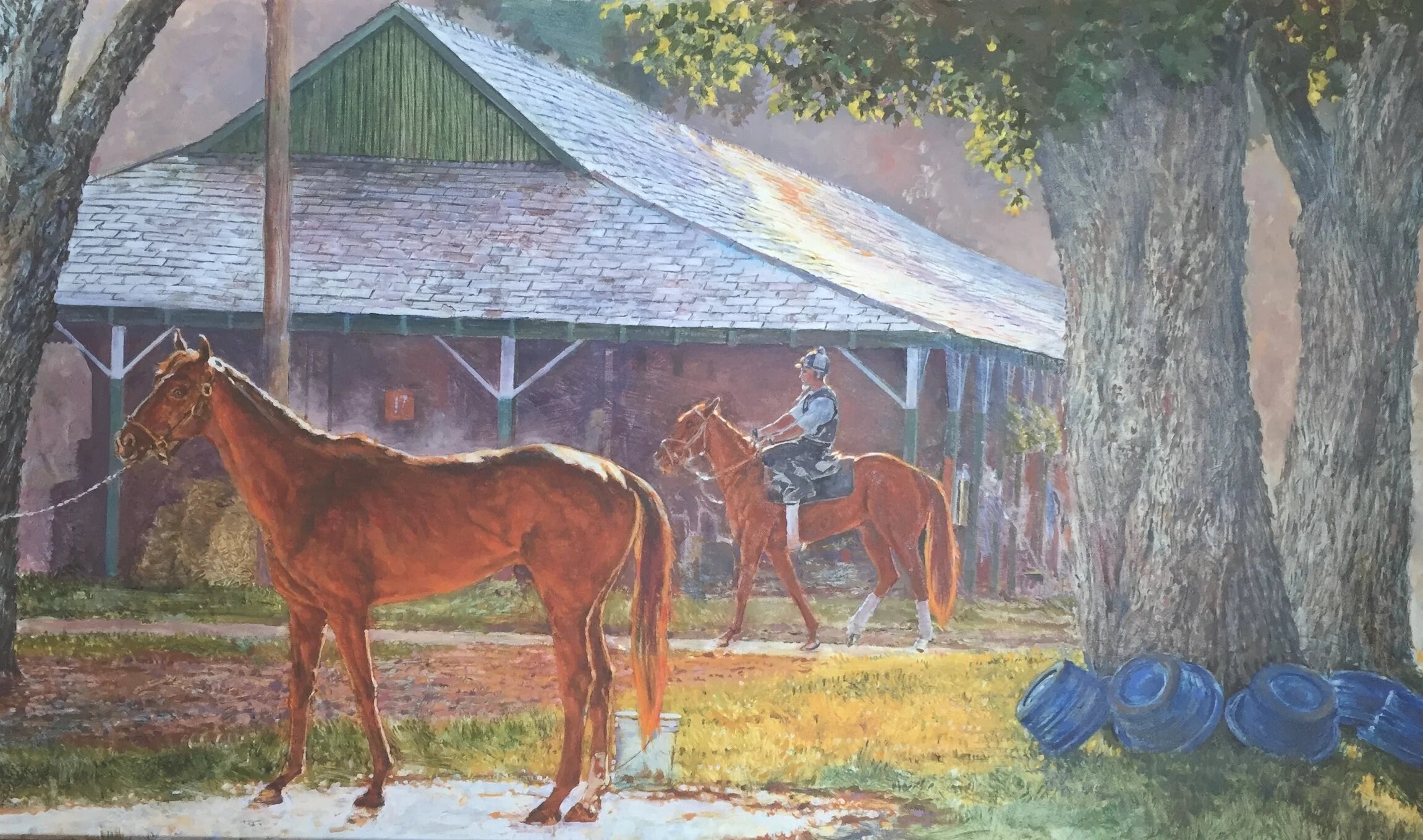 Stables with Blue Buckets
